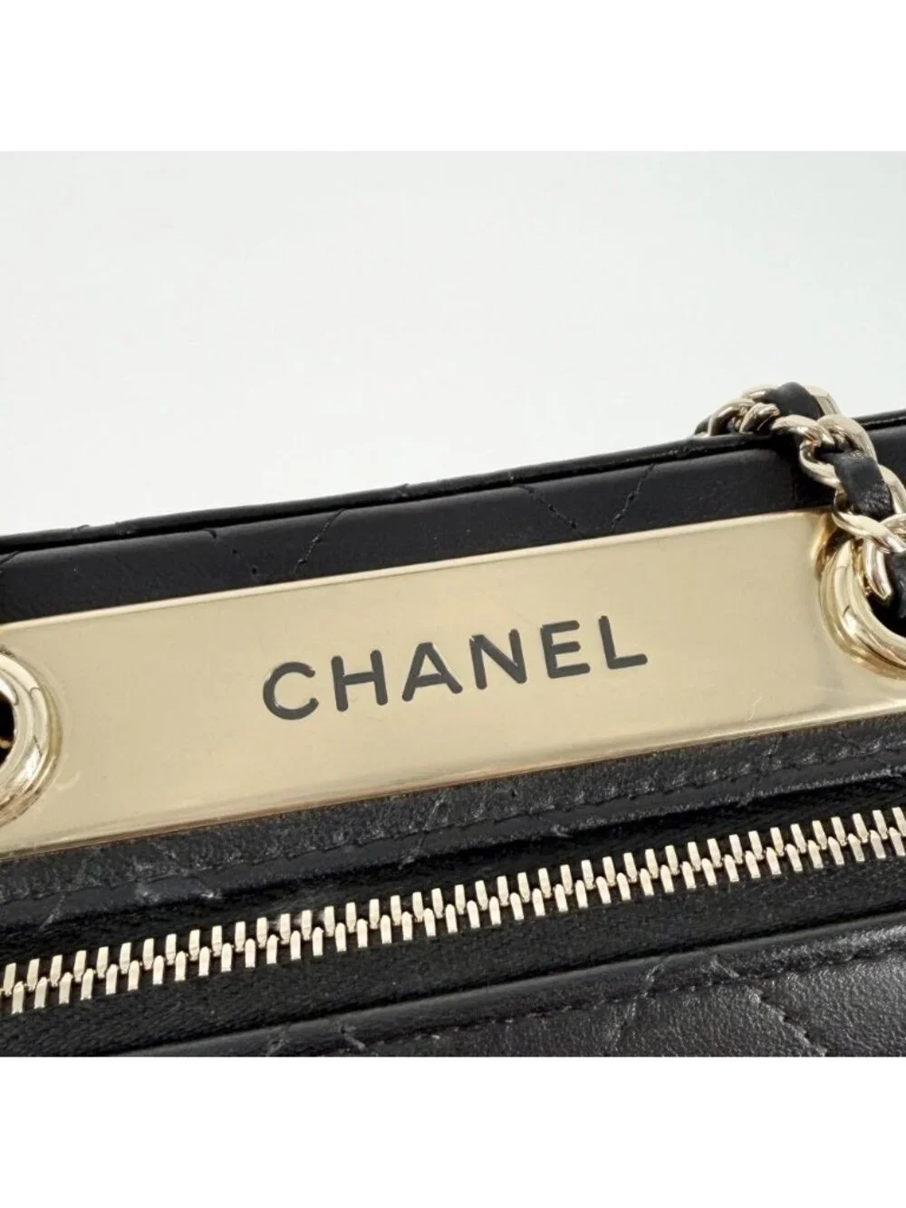 Chanel Shoulder Bag Quilted Mini Logo Chain Crossbody CC Small Lambskin Black